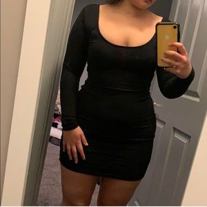 Black mini dress